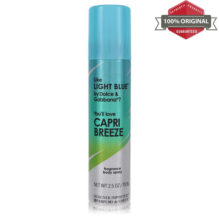 Designer Imposters Capri Breeze 2.5 oz Body Spray for Women by Parfums De Coeur